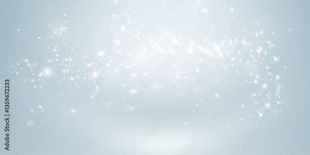 Fototapeta premium Shimmering Dust. Bokeh Lights.Christmas glowing light confetti and spark overlay.