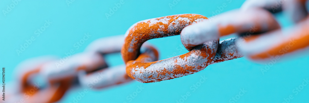 Close-up of Rusted Metal Chain Links Close-up of Rusted Metal Chain Links