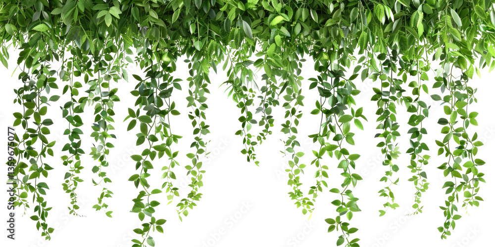 custom made wallpaper toronto digitalHanging Vines With Lush, Green Foliage. Isolated On Transparent or white. Use It As A Frame, Boarder, Or Background.