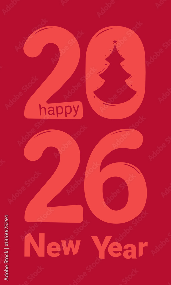 Fototapeta premium Happy New Year! The year is 2026.