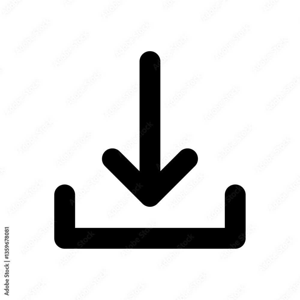 Download icon vector stock illustration Download icon vector stock illustration