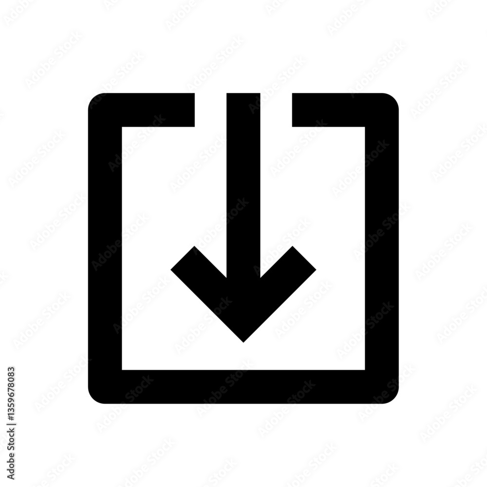 Download icon vector stock illustration Download icon vector stock illustration