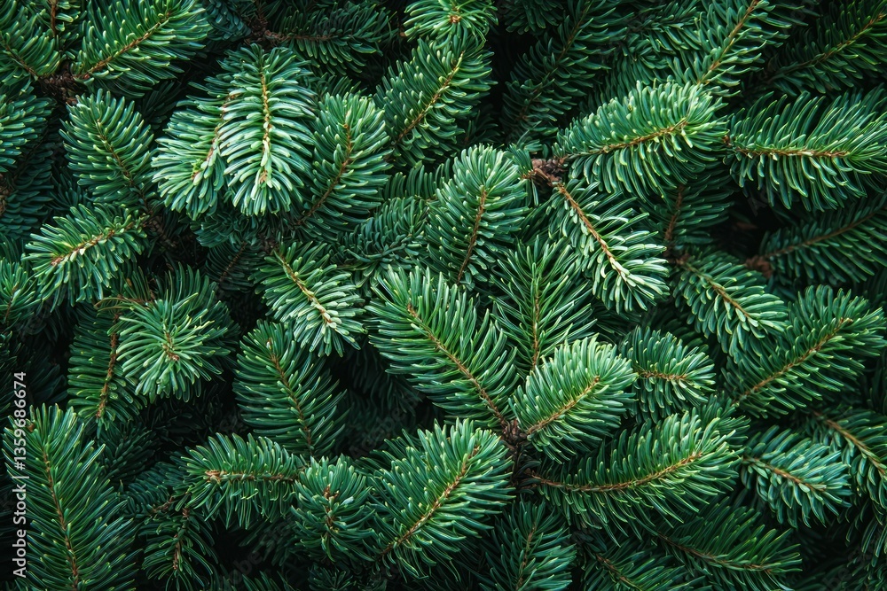 Lush green fir tree branches, close-up texture background. Lush green fir tree branches, close-up texture background.