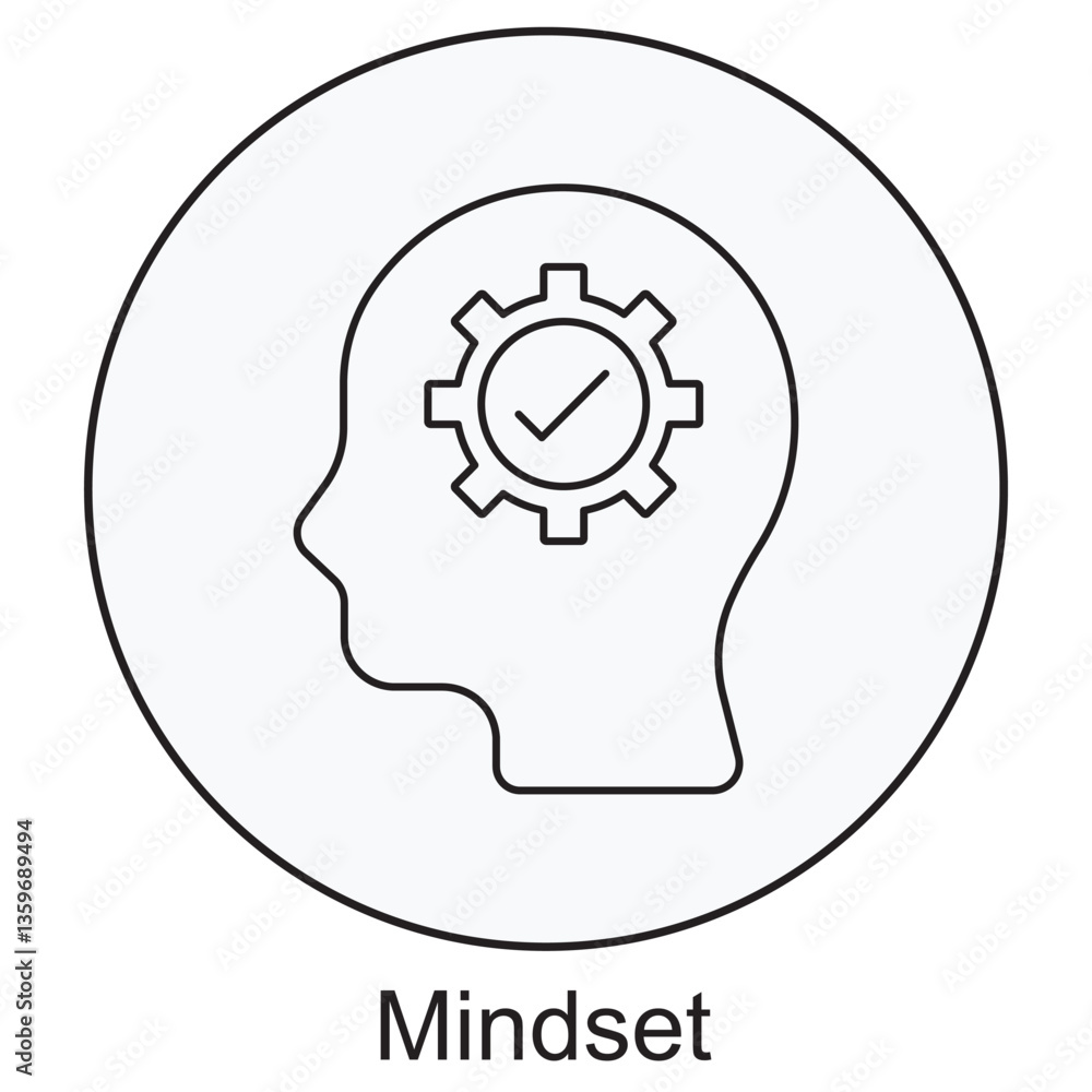 Mindset Icon, The Power of Mindset Unlocking Your Potential, Mindset Matter Shaping Your Path to Success, vector Mindset Icon, The Power of Mindset Unlocking Your Potential, Mindset Matter Shaping Your Path to Success, vector