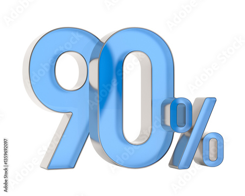 Ninety percent on white bac...