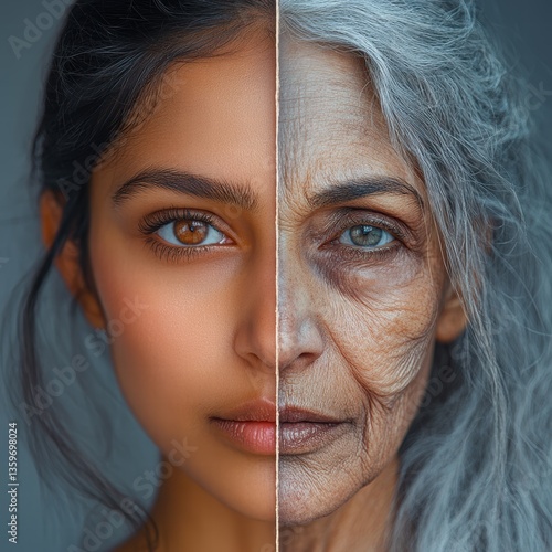 ging Transformation, Young to Old Face