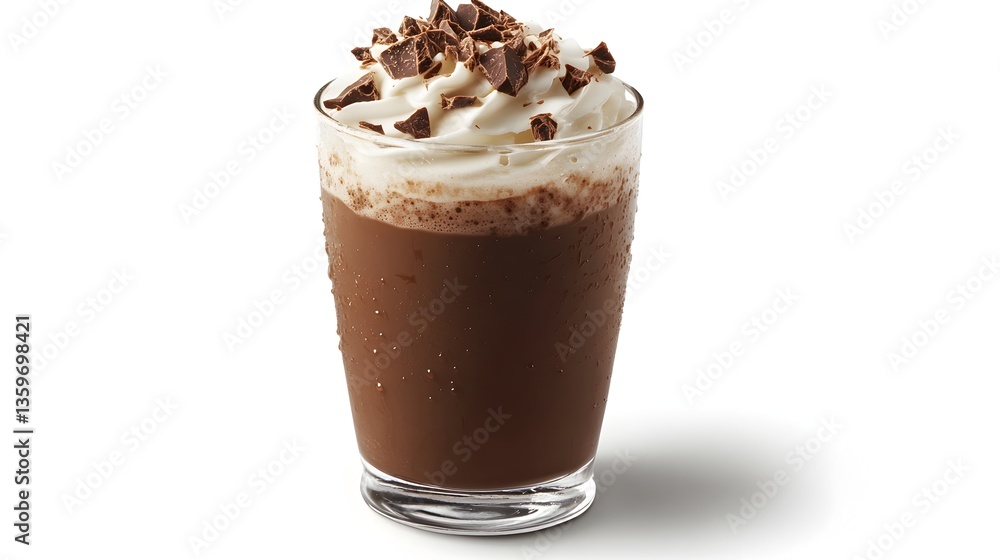 Indue in a delicious chocolate frappe topped with whipped cream and chocolate shavings perfect for a sweet treat. Indue in a delicious chocolate frappe topped with whipped cream and chocolate shavings perfect for a sweet treat.