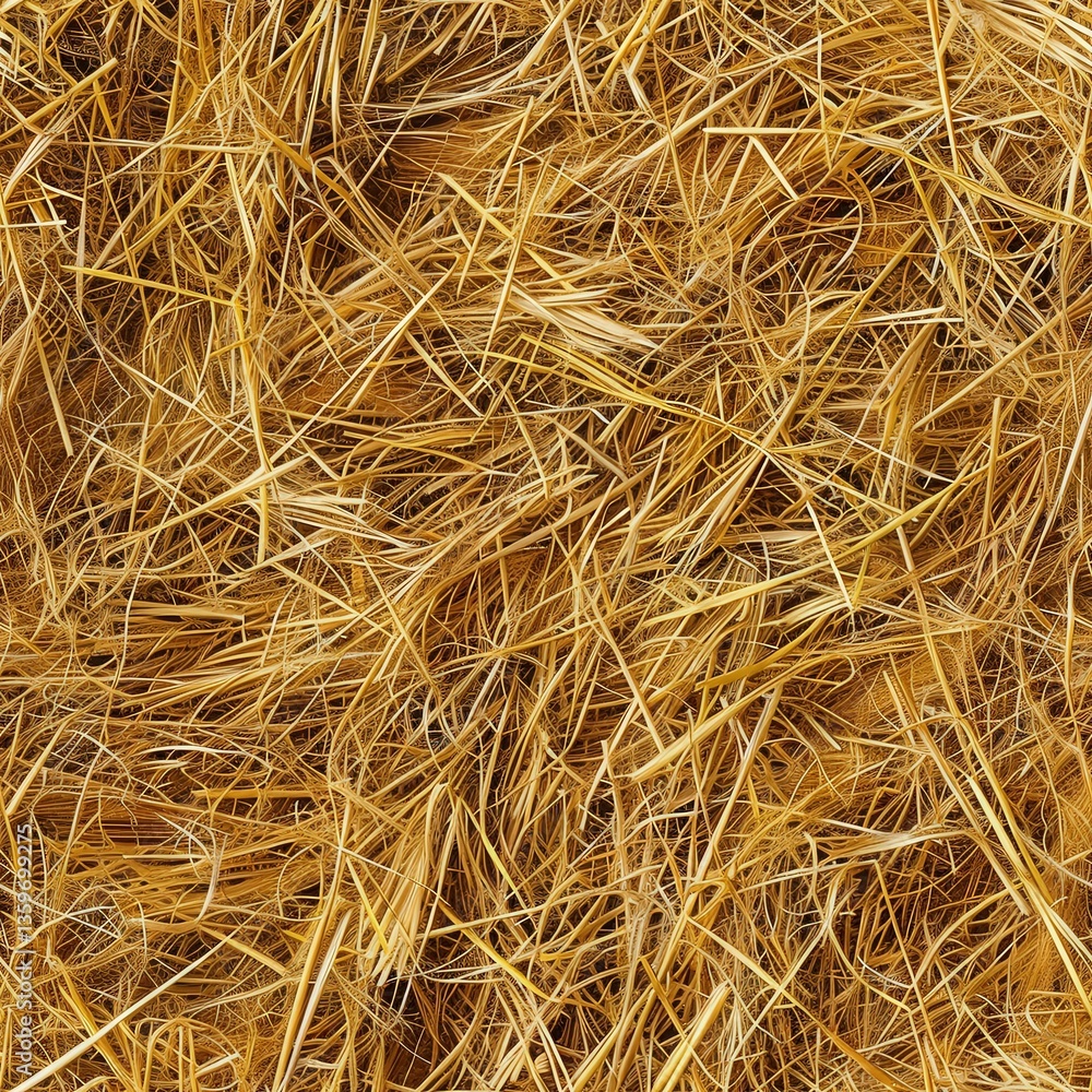 High-angle close-up of golden hay with interwoven texture, symbolizing harvest and sustainability. Perfect for agricultural themes, rustic design, and seasonal marketing backdrops. High-angle close-up of golden hay with interwoven texture, symbolizing harvest and sustainability. Perfect for agricultural themes, rustic design, and seasonal marketing backdrops.