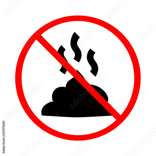 No dogs pooping sign 