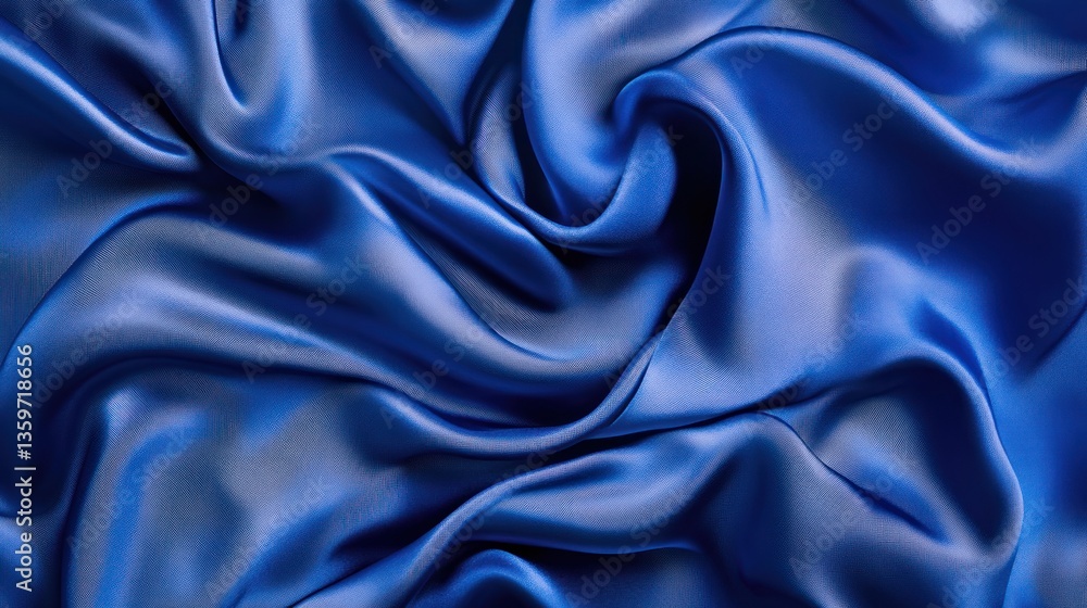 Fototapeta premium Blue Satin Fabric Texture