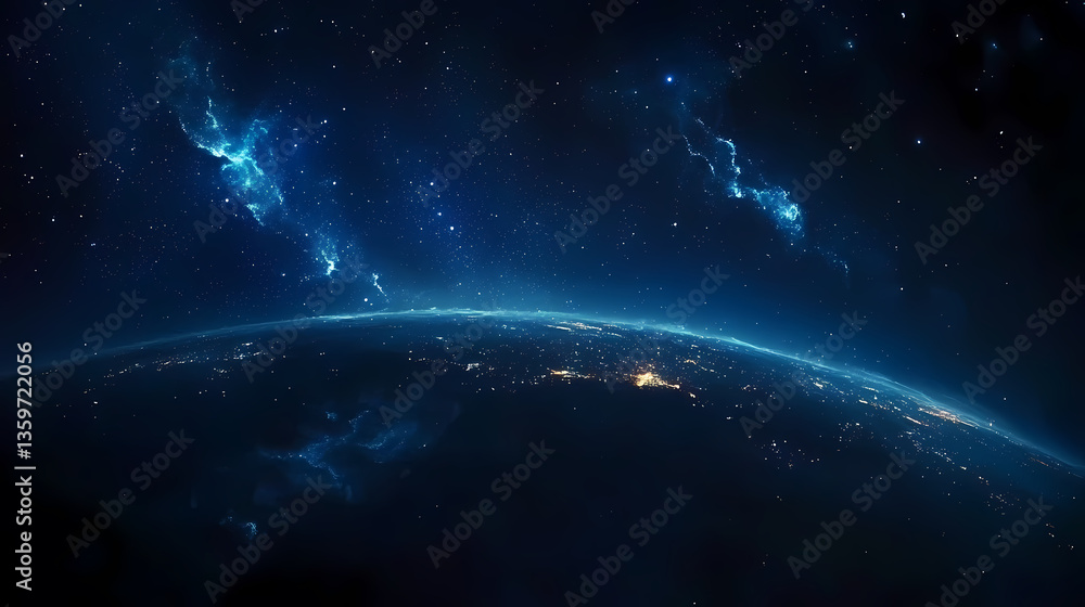 Obraz premium Earth Nightscape from Space