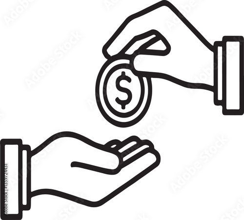 Financial Transaction Icon – Money Exchange Symbol