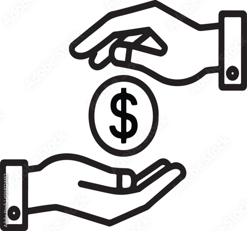 Financial Transaction Icon – Money Exchange Symbol