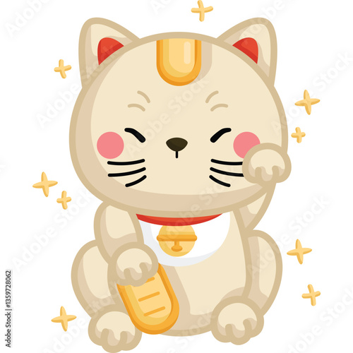 a vector of maneki neko