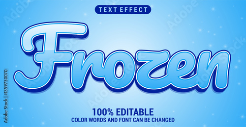 Editable Frozen text style effect