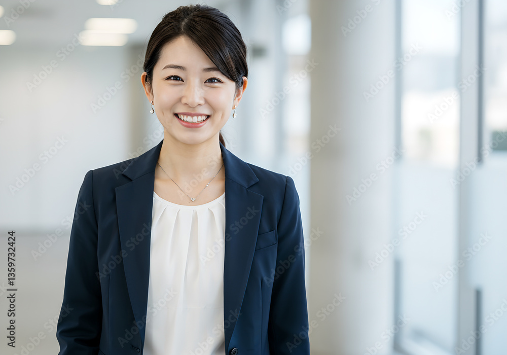 Smiling Japanese Businesswoman, AI Generated Smiling Japanese Businesswoman, AI Generated
