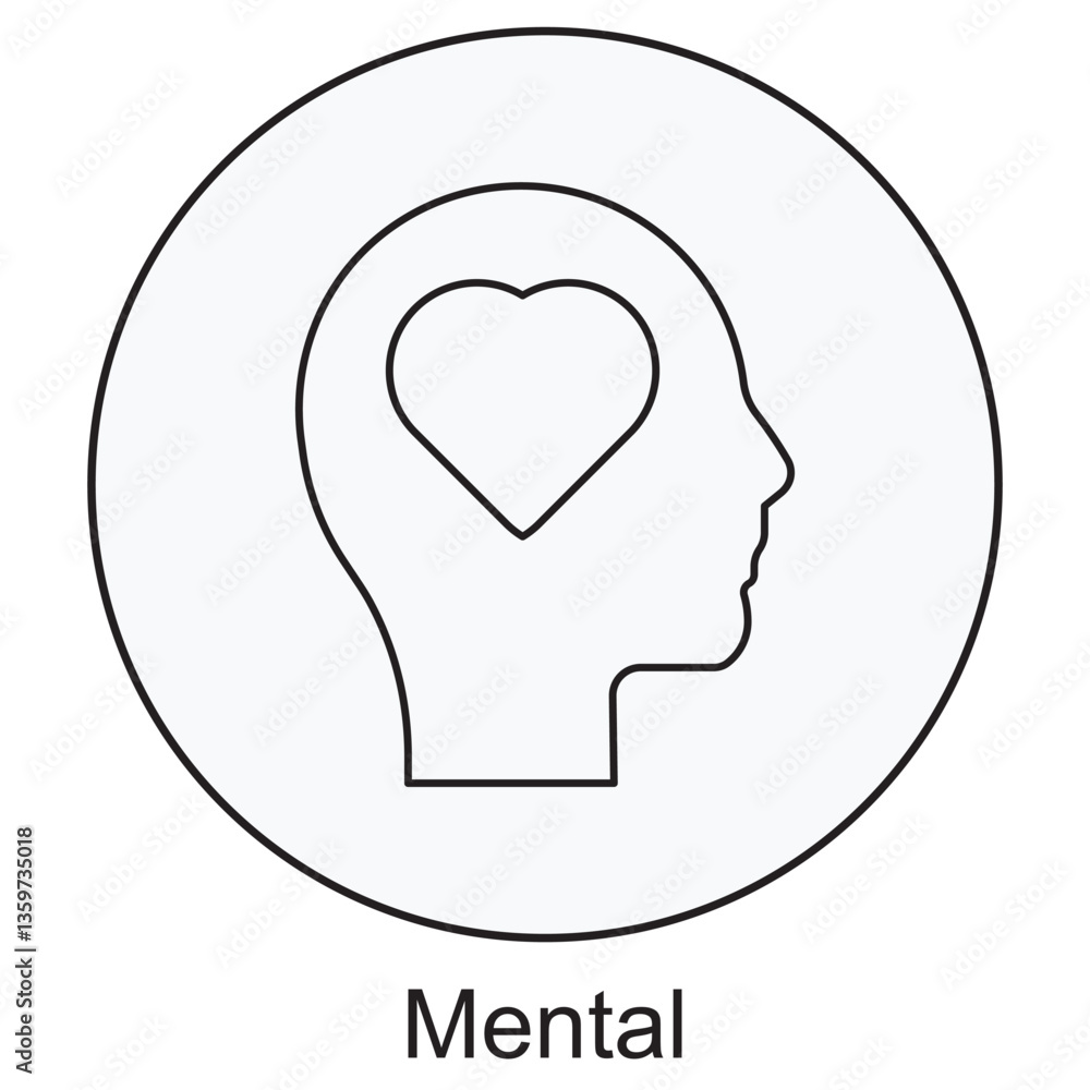 Mental icon, Strengthening Mental Resilience, Unlocking the Power of the Mind, vector Mental icon, Strengthening Mental Resilience, Unlocking the Power of the Mind, vector