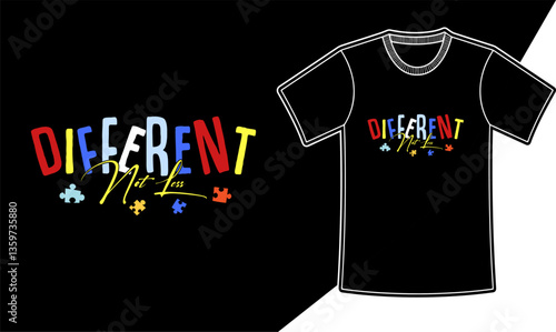autism typography t-shirt design