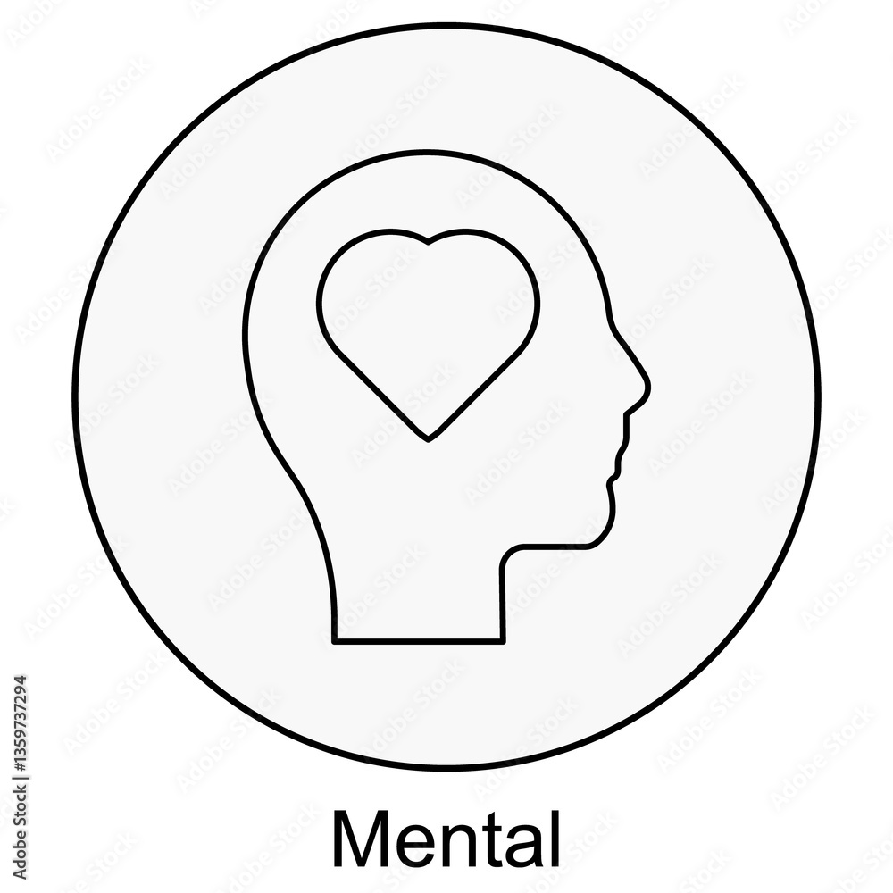Mental icon, Strengthening Mental Resilience, Unlocking the Power of the Mind Mental icon, Strengthening Mental Resilience, Unlocking the Power of the Mind