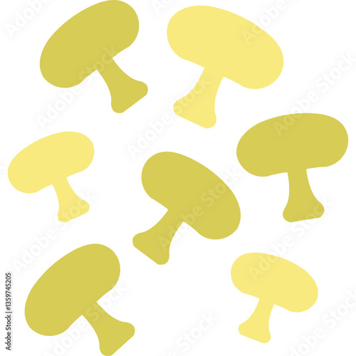 mushrooms isolated on white background