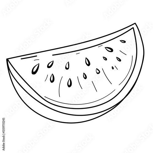 slice of watermelon drawing