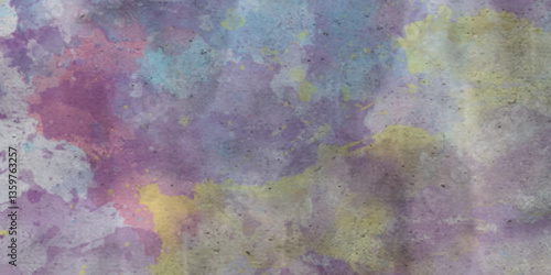 Abstract translucent multicolored watercolor background. Watercolor background. 3D illustration, 3D rendering. Colorful gradient ink colors wet effect hand drawn canvas background .>