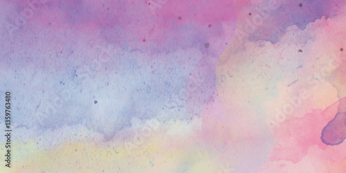 Abstract translucent multicolored watercolor background. Watercolor background. 3D illustration, 3D rendering. Colorful gradient ink colors wet effect hand drawn canvas background .>