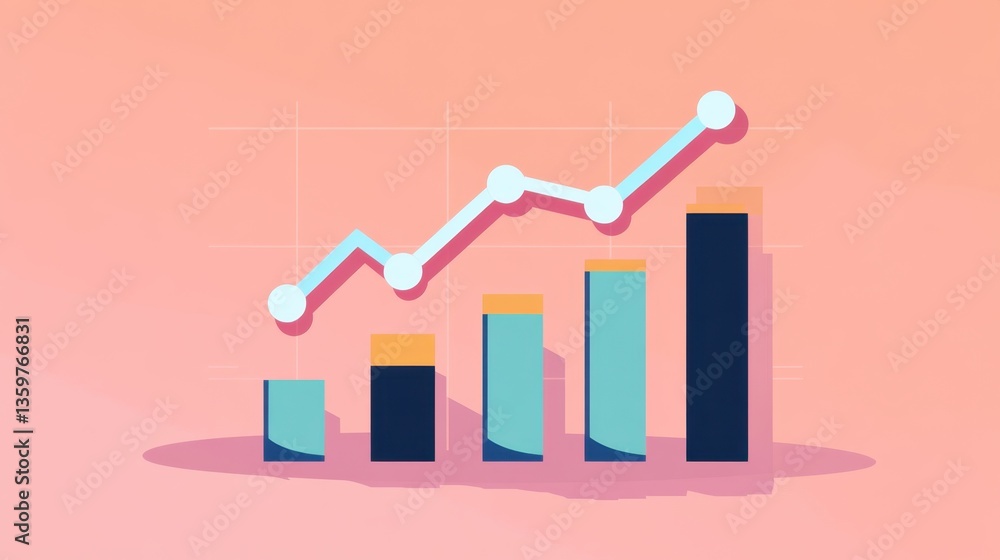 A digital business report graph on a computer screen illustrating revenue changes over multiple quarters. A digital business report graph on a computer screen illustrating revenue changes over multiple quarters.