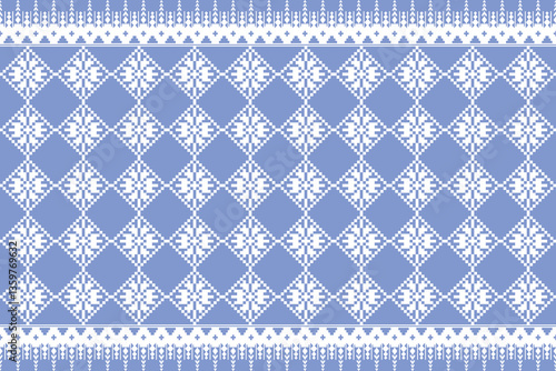 Geometric ethnic oriental seamless pattern traditional Design for background, carpet, wallpaper. clothing,navajo, Batik, wrapping, tribal, fabric, embroidery style, sadu .Vector illustration.