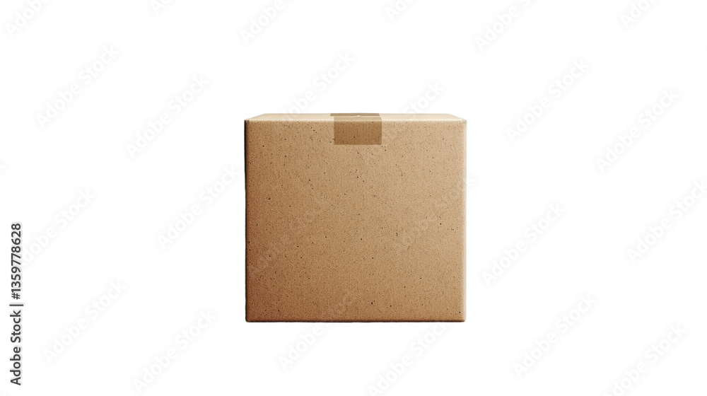 Cardboard Box: A minimalist studio shot showcasing a simple cardboard box. Cardboard Box: A minimalist studio shot showcasing a simple cardboard box.