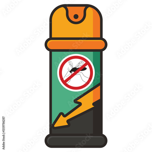 Mosquito repellent vector cartoon illustration isolated on a white background.