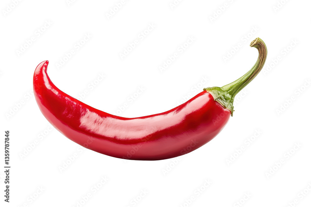 Glossy red chili pepper isolated on white for a fresh and bold culinary presentation
Glossy red chili pepper isolated on white for a fresh and bold culinary presentation