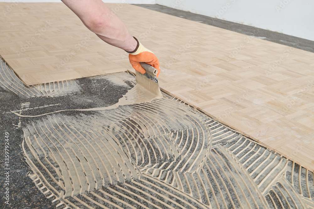 Laying oak vintage pattern parquet