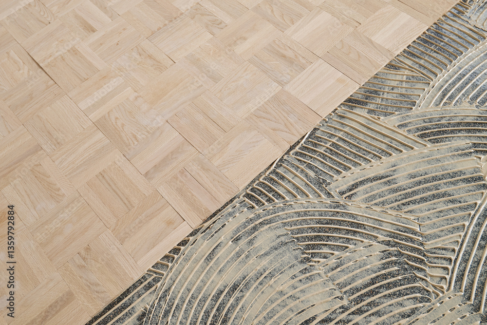 Laying oak vintage pattern parquet