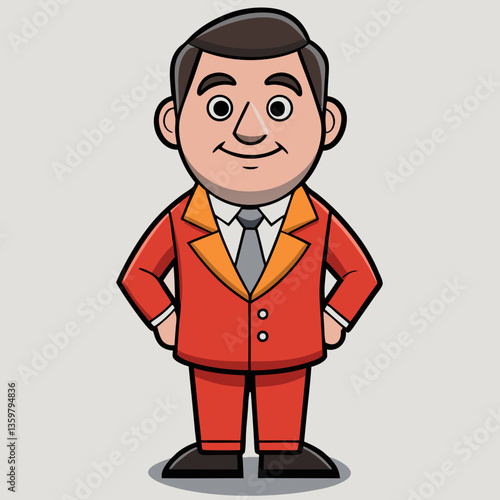 Dapper Character: A charming character, impeccably attired in a formal suit, radiating confidence and poise, perfect for various creative endeavors.