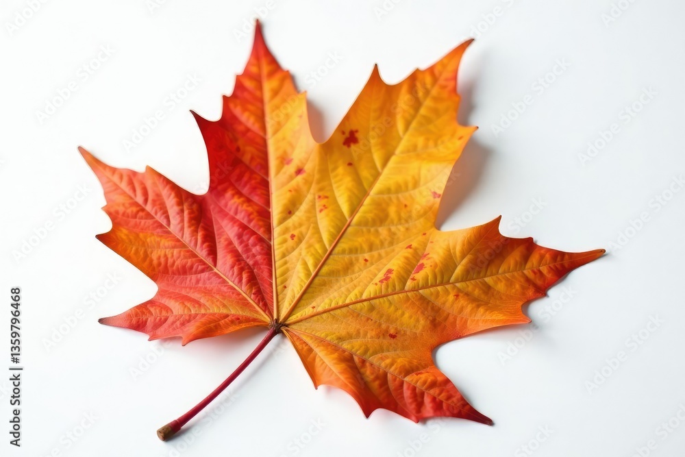 Single isolated maple branch on white surface, rustic, texture Single isolated maple branch on white surface, rustic, texture