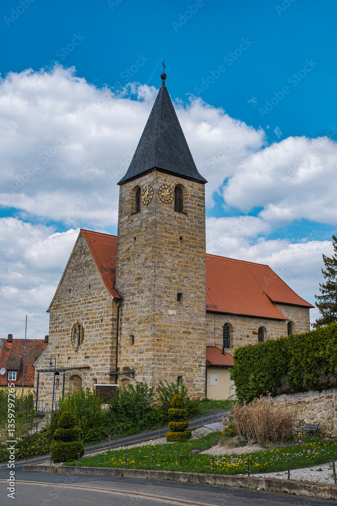 View of the Church of Our Lady of Perpetual Help in Schlaifhausen in Franconian Switzerland View of the Church of Our Lady of Perpetual Help in Schlaifhausen in Franconian Switzerland