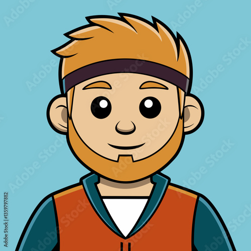 Cartoon Portrait: A vibrant cartoon portrait of a youthful figure, full of energy, ready to ignite passion and innovation with creative spirit and determination.