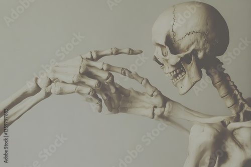 Plakat Skeleton's contemplation.