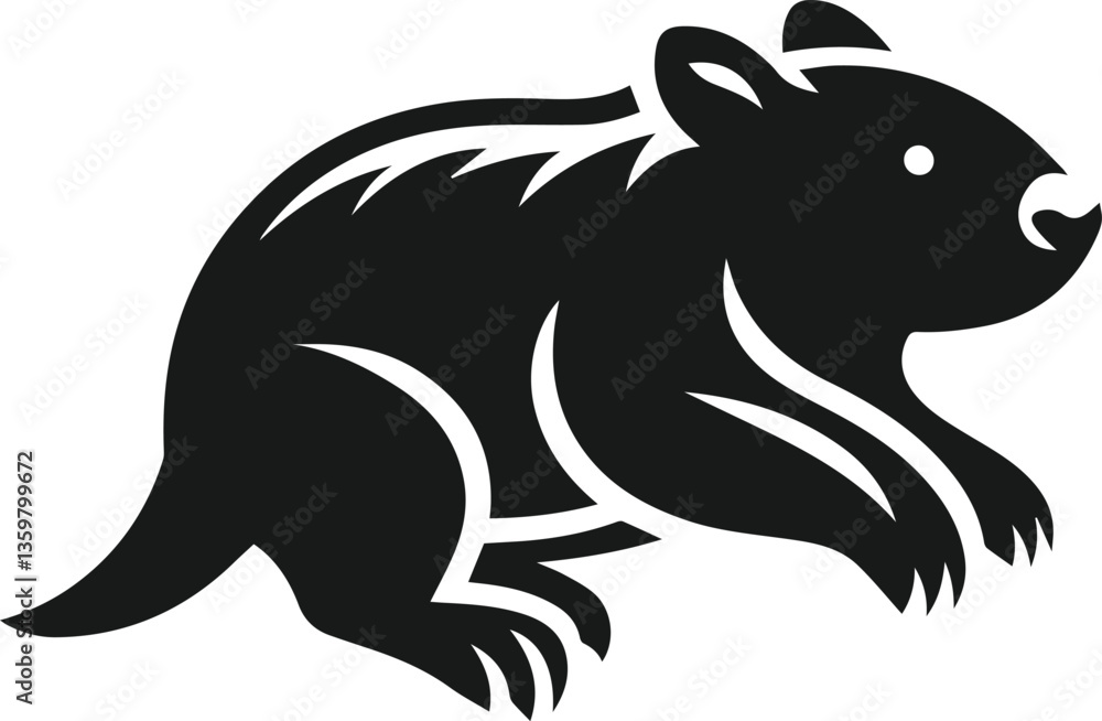 vector illustration of a wombat vector illustration of a wombat