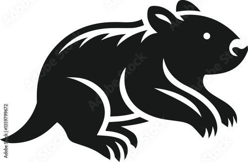 vector illustration of a wombat