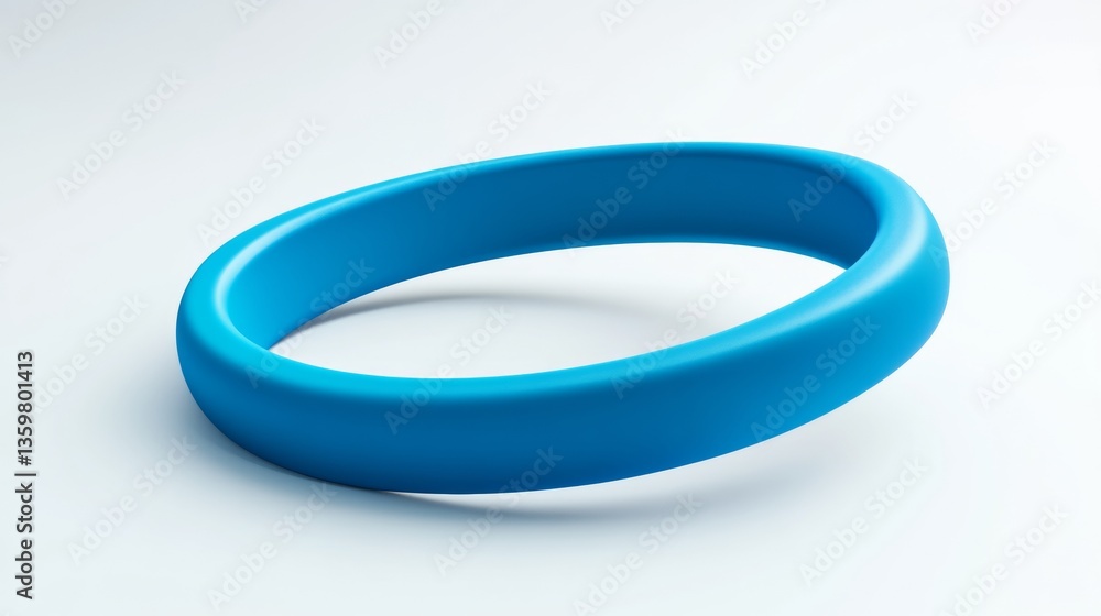 Clean and Sleek 3D Icon of an Isolated Plastic Headband Design Clean and Sleek 3D Icon of an Isolated Plastic Headband Design