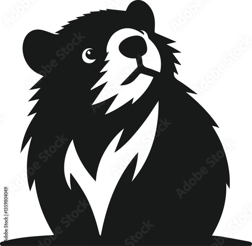 silhouette of a wombat