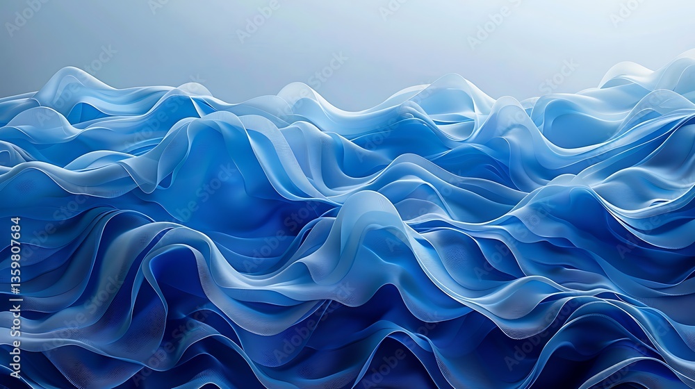 Obraz premium 3d abstract water wave blue background wallpaper design