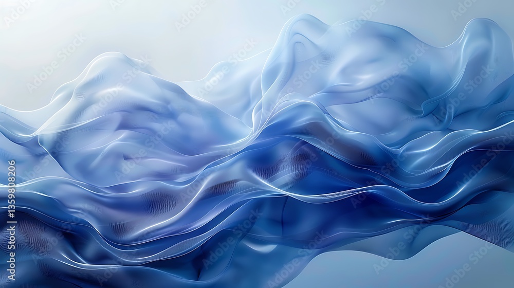 Obraz premium 3d abstract water wave blue background wallpaper design