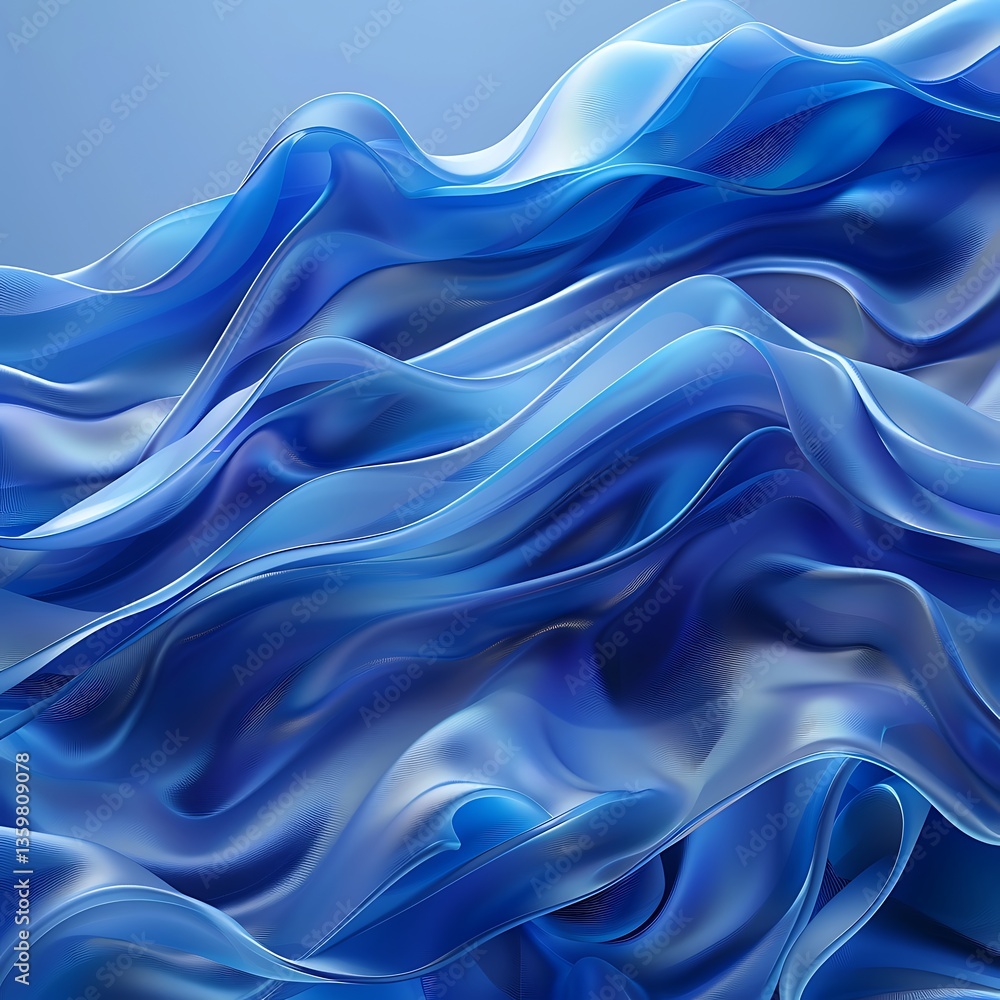 Obraz premium 3d abstract water wave blue background wallpaper design