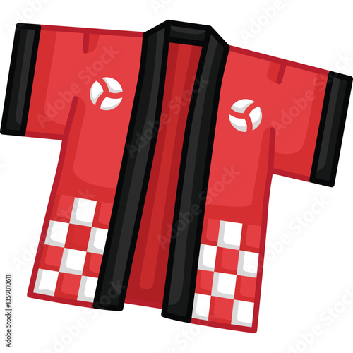 a vector of man festival kimono