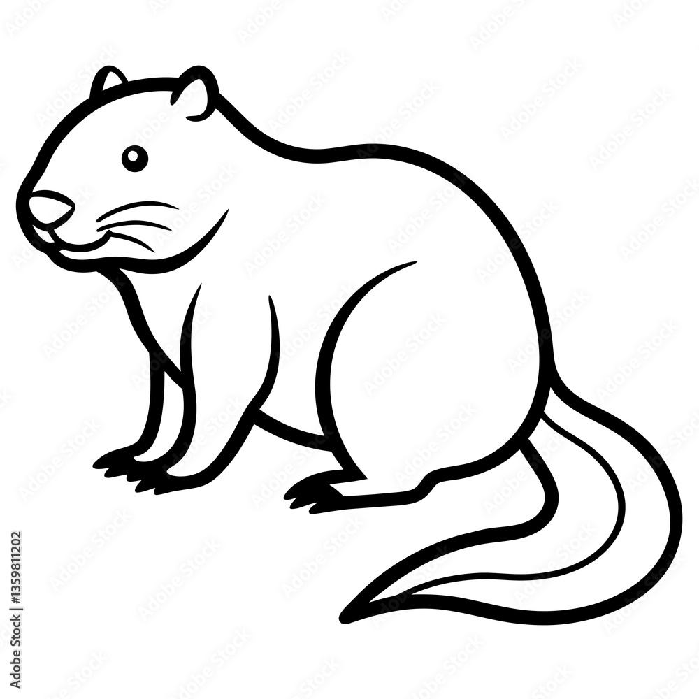 Obraz premium High-quality beaver animal vector design for digital and print use.