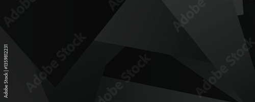 Abstract dark geometric pattern with overlapping shapes in shades of black and gray.