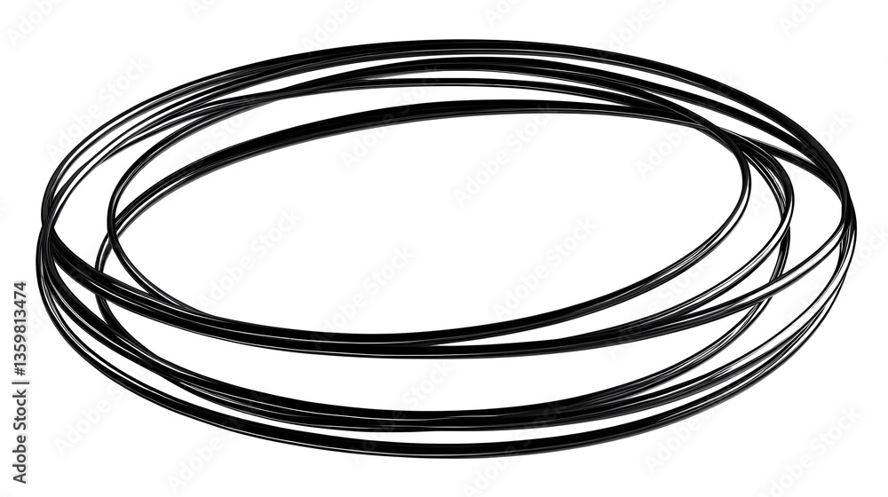 Abstract Ellipse Rings Background Abstract Rings Isolated on Black Abstract Ellipse Rings Background Abstract Rings Isolated on Black
